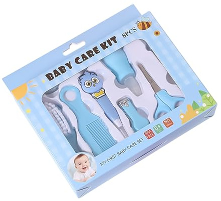 Set per la cura della salute del bambino, anti-ingestione, set per la cura del bambino, 8 pezzi, portatile, per la casa, il bagno, il cambio dei pannolini, i viaggi, l'ospedale, l'asilo, la doccia, il