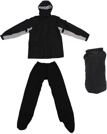 Zohisin Tuta antipioggia da moto traspirante con copriscarpe Giacca antipioggia e pantaloni per uomo Donna Attrezzatura antipioggia leggera per equitazione all'aperto Campeggio (M)