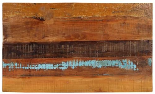 ZQQLVOO Massivholz Tischplatte Rechteckig 60x100 cm 25-27 mm Altholz Rustikaler Couchtisch Beistelltisch Einzigartige Maserung