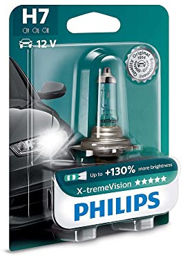 Philips X-tremeVision +100% H7 Scheinwerferlampe 12972XVB1, Einzelblister, White, 13.50x9.50x13.50