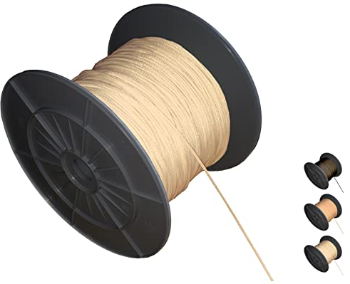 EFIXS Cordon de Store vénitien 2,2 mm - Longueur 10-25 mètres - Cordon Haut de Gamme pour Stores en Bois, Bambou, Aluminium - Robustes et remplaçables. (Nature, 25 mètres)
