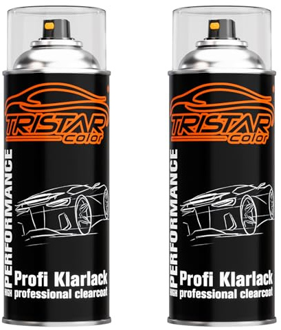 TRISTARcolor 2 x Spraydose Profi KLARLACK SEIDENMATT 400 ml Autolack Sprühdose
