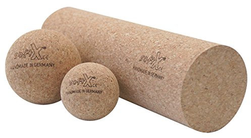 softX® Faszien-Set aus Kork 3-TLG. Massage Rolle Ball Selbst Massage