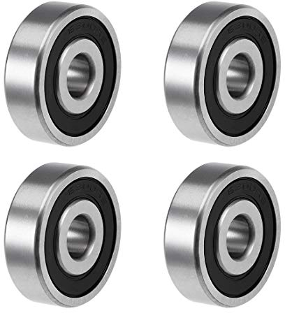 sourcing map 4 Stück Rillen Kugellager 6300-2RS Z2 Doppelt Geschirmt Kohlenstoffstahl 10mm X 35mm X 11mm