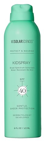 MDSolarSciences KidSpray SPF 40 | Water-Resistant, Broad-Spectrum Sunscreen Spray for Kids | Infused with Indian Gooseberry, Vitamin C & Antioxidants | Non-Aerosol | Safe for Sensitive Skin (6 Fl Oz)
