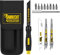 15 x SabreCut SCRS01 4-in-1-Säge- und Schraubendreher-Set verstellbarer Schnellwechsel-Fahrgriff mit hohem Drehmoment Schraubendreher-Bits Sechskant-auf-Vierkant-Adapter Verlängerungsstange Klingen