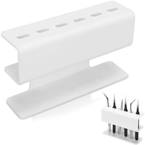 6 Slots Tweezers Stand Holder for Eyelash Extensions, Acrylic Display Storage Tweezers Shelf Holder Lash Extension Supplies Accessories Tools for Salon Home