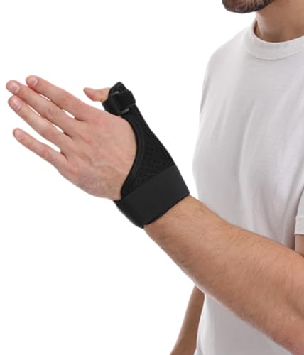 DAWOOWF Universelle Daumenbandage,Daumenorthese für Rechts Links,Bandage Daumen,Daumenschiene mit Metallschienen,Daumenstütze für Arthritis,Tendonitis