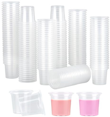 JIANGZHIB Packung Mit 300 Stück Schnapsgläser Plastik, 2cl / 20 ml Plastik Schnapsgläser, PET Transparente Schnapsbecher, Wiederverwendbar Plastikbecher für Verkostung, Partys und Banquet