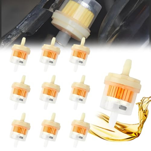 MEXRUMI 10Er Set Benzinfilter Kraftstofffilter Universal Gasöl Flüssigkeitsfilter Benzinfilter Für Rasenmäher Auto Motorrad Roller Mofa Diesel Moped