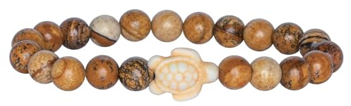 Fahlo Sea Turtle Tracking Bracelet, Elastic, supports the Sea Turtle Conservancy, one size fits most for Men and Women, One Size, Stone, no gemstone