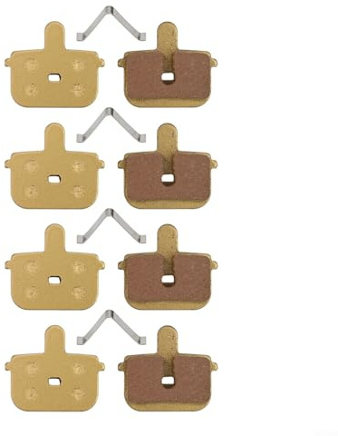 4 Pair Semi-Metal Disc Brake Pads for G-Booster Electric Scooter,29.5x29 mm, Red/Orange/Gold, Compatible for Calipers(Full Metal)