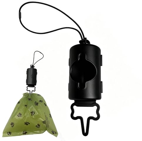Supporto di sacchetti per cani | con Cordino, Portatile Leggero, Hands-Free - Dispenser Per Sacchetti Per Feci Di Cane - Per Zaino Cane Cordone, Casa Passeggiata Escursioni Picnic Campeggio