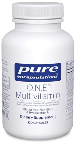 Pure Encapsulations O.N.E. Multivitamin - Once Daily Multivitamin with Antioxidant Complex Metafolin, CoQ10, and Lutein to Support Vision, Cognitive Function, and Cellular Health* - 120 Capsules
