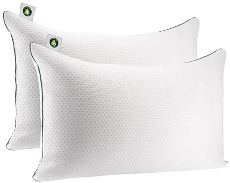 Martian Made Velistra Luxury Hotel Pillows, Adjustable Ultra Soft Microfibre Fill, Hypoallergenic, 2 Pack, Standard Size (50x75cm)