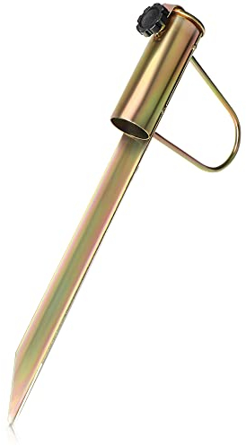 com-four® porta ombrellone in acciaio - presa a terra per il giardino - picchetto da prato per ombrelloni - supporto per ombrellone - picchetto con un diametro del palo di 30-42 mm (color oro)