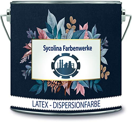 Sycolina Farbenwerke Peinture latex multicolore à dispersion - Peinture murale résistante dans de nombreuses couleurs de qualité supérieure (2 l, jaune soleil)