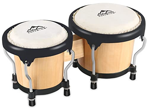 EastRock Bongo Drum 10,2 cm und 12,7 cm Set für Erwachsene Kinder Anfänger Profis Stimmbare Holz und Metall Drum Schlagzeug Instrumente mit Tasche und Stimmschlüssel