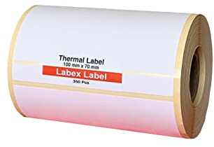 Etiquetas térmicas 100x70 mm en rollo – Etiquetas Caja Palé Código de Barras Sin Cinta – 1 rollos – Sin cinta – TSC Godex compatible – Labex Label