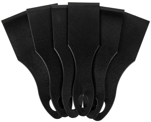 SIDCO Raclettespachtel 6 x Racletteschieber Spatel Schieber Kunststoff Spachtel schwarz