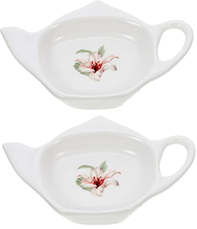 Cabilock Set Di Porta Bustine Di Tè in Ceramica Poggia Bustine Di Tè Per Sala Yoga/bagno Elegante Bustina Di Tè Con Cui Puoi Assaporare Ogni Tazza