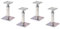 Alberts 4er Set Pfostenträger | höhenverstellbar, zum Aufschrauben | galvanisch verzinkt, dickschichtpassiviert | Höhe 150-190 mm