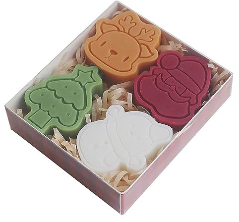 Lerpwige Candela di Natale di pan di zenzero, set di candele da tavolo, decorazione per la casa, compleanno