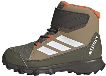 adidas Unisex - Bambini e Ragazzi Terrex Snow CF Climawarm Winter Shoes Kids, Cardboard/Ftwr White/Semi Impact Orange, 36 2/3 EU