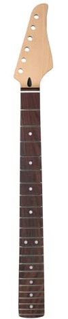 Asixxsix Elektrisk Gitarrhals, 22 Band Lönn Elgitarrhals med rosenträ Greppbräda, Benmutter, Justerbar Trussstav, Sidopunktsinlägg, för ST-ersättning