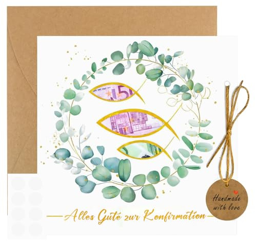 CYIOU 2 Piezas Tarjetas de Comunion Niña Niño Regalos Primera Comunion con Sobre Cordel de Yute Etiqueta y Puntos Adhesivos para Regalos Hechos a Mano Diy Reuniones Grupales