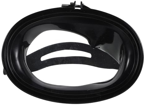 Toyvian Masque de Plongée Anti-buée en PVC et Verre Trempé Cadre PP Noir, Lunettes de Pêche à Vision Large, Équipement de Snorkeling pour Garçon et Filles et Adultes, Protection UV,