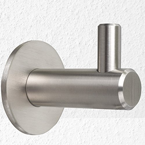 ID Dinkel Kleiderhaken EDELSTAHL gebürstet Garderobenhaken Wandhaken Haken