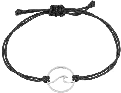 Nuoli® Wellen Armband Damen (verstellbar bis 20cm) Armband Welle Silber für Frauen & Mädchen