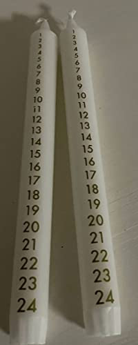 Løgum Kloster Lys - 3 Stück dänische Kalenderkerze - 100% Stearin - Advent Adventskerze Countdown bis Weihnachten