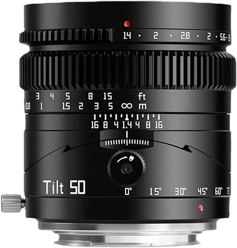 TTARTISAN 50mm F1.4 Vollformat Tilt Shift manuelles Objektiv, große Blende Tilt-Objektiv für spiegellose (Canon RF-Mount)