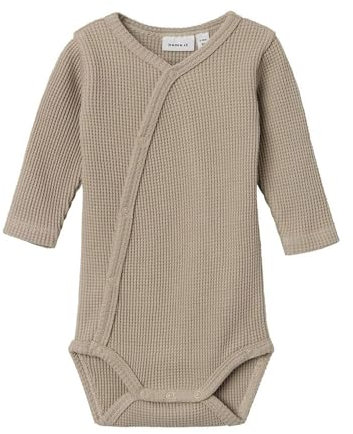 NAME IT Unisex Baby Nbnwaffe Ls Wrap Body Noos, Pure Cashmere, 86