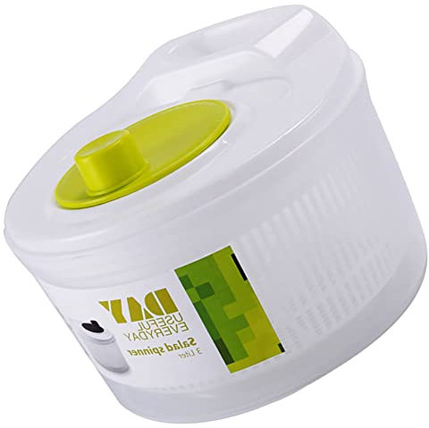 Deno Salatschleuder – Doppelschichtiger Trockner Mit Großer Kapazität, Haushalts-Obst-Dörrgerät, Abtropfgerät, Salatwaschmaschine, Mixer, Einfaches Und Schnelles Trocknen, Einfaches Abflusssystem