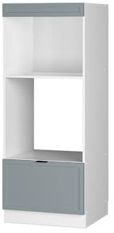 Vicco Armario para microondas Fame-Line, Azul Claro-Gris, 60 cm Abierto
