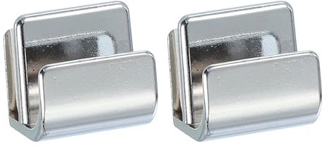PATIKIL Poignée De Tirage Pour Porte En Verre 15/16 En Acier Inoxydable 2Pcs Attaches De Porte Sans Perçage Poignées Boutons Avec Vis Armoire Tiroir Vitrine De Présentation 3-5mm Argent