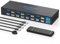 AILVLVNG 4K144Hz KVM Switch 4 PC 2 Monitors, 8K60Hz HDMI Conmutador KVM para 4 Ordenadores que Comparten 2 Monitores y 4 Dispositivos USB 3.0 como Teclado, Ratón e Impresora, con la Función EDID
