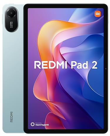 XIAOMI Redmi Pad 2 - Tablet de 11 2.5K (MediaTek G100-Ultra, 8GB de RAM, 256GB de ROM, WiFi 5 + Bluetooth 5.3, Batería de 9000 mAh, Cargador no Incluido), Verde (Versión ES)