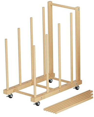 Nevalerra Estante de Almacenamiento de Lienzo artístico: Vertical para Almacenamiento de Arte, diseño portátil, Protector portátil para Ahorrar Espacio | de Madera