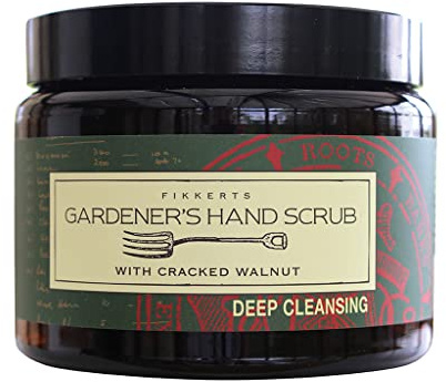 Fikkerts Kitchen Garden Cleansing and Long Lasting Hand Scrub (500g) with Exfoliating Oatmeal and Cracked Walnut, Vegan Plant Based