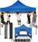 COBIZI Gazebo 3x3 Pieghevole Impermeabile con Parete Laterale,Gazebo Esterno Resistente,Tende per Gazebo,Tendone Padiglione Pop Up per Feste Campeggio (3 per 3m Blu)