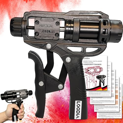 LOODIA® Griffkraft Trainer 100kg Metall Fingertrainer Rutschfester Trainer,12 Stufen Handmuskeltrainer Unterarmtrainer, Hand Gripper Fitnessgeräte für Zuhause, Griffkraft Krafttraining Trainingsgeräte