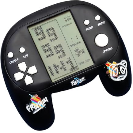 CZT Console di Gioco con Maniglia Brick 4,1 Pollici Ottima Sensazione Presa 2574 in 1 Giochi Retrò con Puzzle a Blocchi per Viaggi/Interni Regali di Natale per Bambini/Studenti/Adolescenti (Nero)