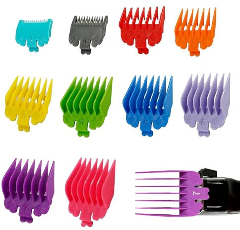 10PCS Hair Clipper Limit Replacement Comb Professional Hair Clipper Attachments Portable Trimmer Replacement Guide Combs for Hairdressing Salons and Home for Wahl for Most Clippers Trimmers