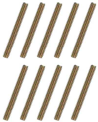 QUARKZMAN 40pz Viti Filettate Intere 1/4 x 2-3/4 Pollici Perni Filettati Vite Filettata Lunga Acciaio Carbonio per Montaggio Giardino Mobili Fissaggio Cornice Collegamento Colore Zinco