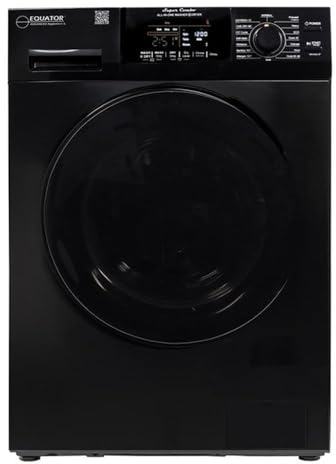 Pemberly Row All-in-One Washer Dryer Combo, 15lb Capacity, Vented 110V, Touch Buttons, LED Display, RV Approved, Faster Drying Dual Fans, Allergen/Sanitize Cycles, Compact Design for Motor Homes