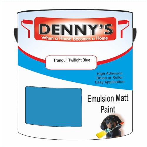 Premium Interior Wall & Ceiling Emulsion Paint – Tranquil Twilight Blue – Rich Matt Finish, Durable & Washable, Low Odour, Ideal for Living Rooms, Bedrooms & Hallways (1 Litre Tin)